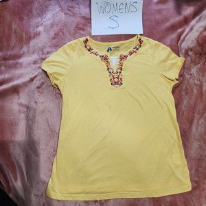 Womens S Holiday Editions America Butterflies & Stars Mock Layer Graphic Tee